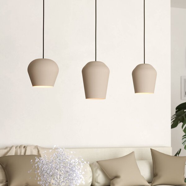 EGLO Lampada a sospensione Cambaito, dimmerabile, Crema / Ambra, Soggiorno / Sala da pranzo, Metallo, Moderno, Lampada a sospensione