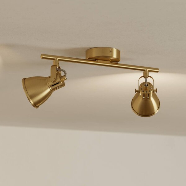 EGLO Faretto a soffitto Seras, Ottone / Oro, Soggiorno / Sala da pranzo, Metallo, Plafoniera
