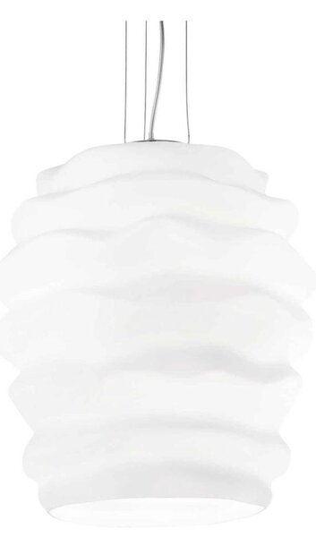 Ideal Lux - Lampadario a sospensione con filo KARMA 1xE27/60W/230V diametro 38 cm bianco