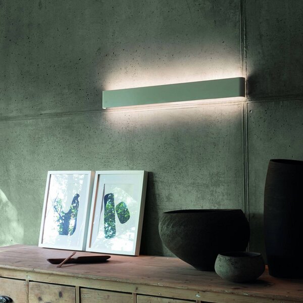 IDEAL LUX Applique da parete a LED Delta, Bianco / Opale, Soggiorno / Sala da pranzo, Alluminio, Moderno, Applique a LED