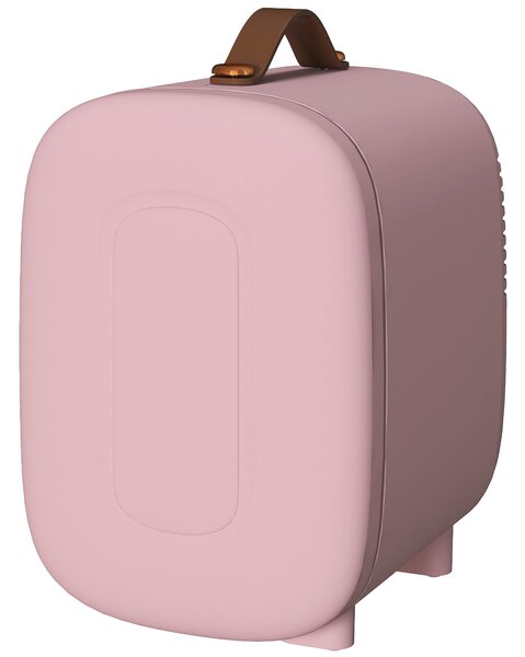 HOMCOM Mini Frigorifero per Cosmetici, Capacità di 4 L, 20,3x26,3x28 cm, Rosa | Aosom Italy