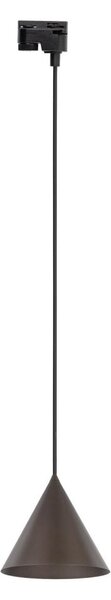 Lampadario su filo per sistema a binario CONO 1xE27/15W/230V nero/marrone