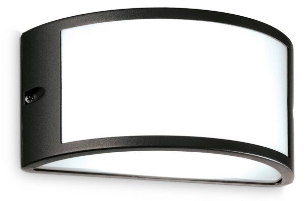IDEAL LUX Applique da esterni Rex 1, dimmerabile, Nero, Alluminio, Applique da esterni