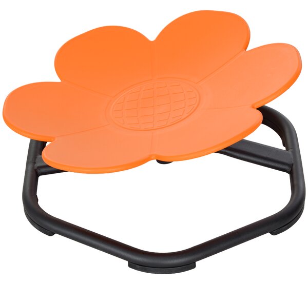 AIYAPLAY Sedia Girevole Sensoriale per bambini in Plastica, 55x55x26 cm, Arancione | Aosom Italy