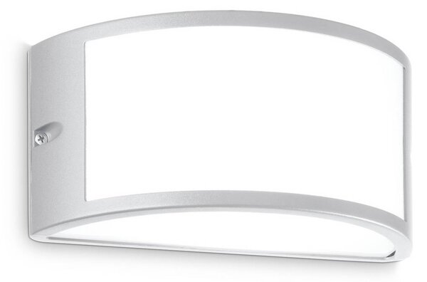 IDEAL LUX Applique da esterni Rex 1, dimmerabile, Alluminio / Grigio / Zincato, Alluminio, Applique da esterni