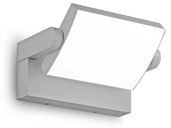 IDEAL LUX Applique da esterni a LED Swipe, Alluminio / Grigio / Zincato, Metallo, Moderno, Applique LED da esterni