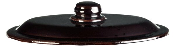 Coperchio per Terracotta Smaltata �16 cm No Piombo no Cadmio Linea Terra Colore marrone
