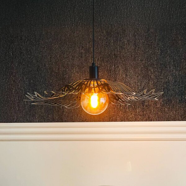 Dyberg Larsen Lampada a sospensione Flora, dimmerabile, Nero, Soggiorno / Sala da pranzo, Metallo, Design, Lampada a sospensione
