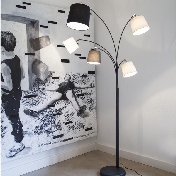 ByRydens 4100440-4007 - Lampada con piedistallo FOGGY 5xE14/5W/230V
