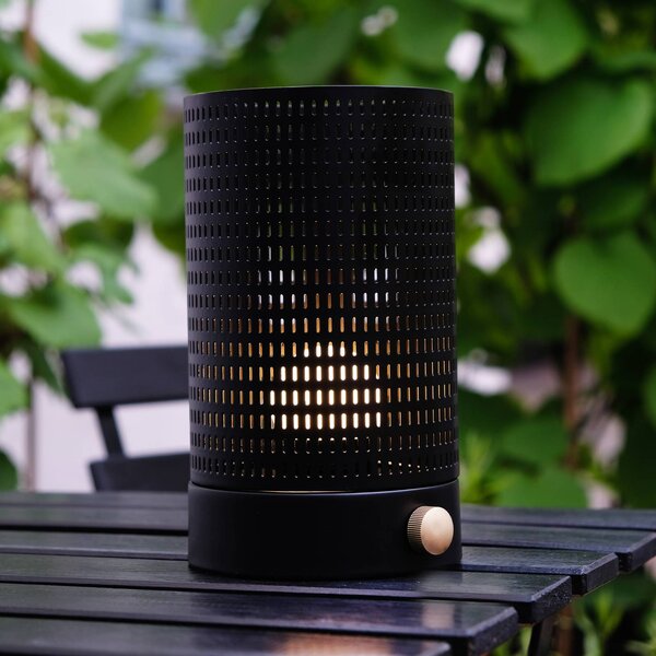 Dyberg Larsen Lampada da tavolo di design Mesh, dimmerabile, Nero, Soggiorno / Sala da pranzo, Metallo, Design, Lampada da tavolo