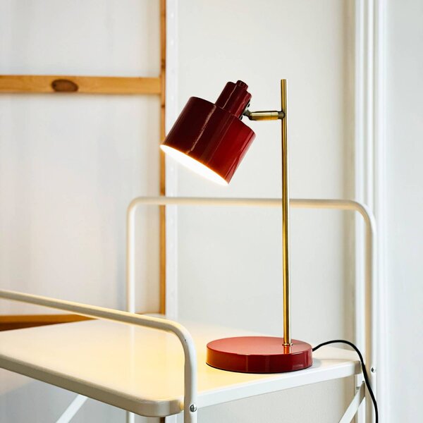 Dyberg Larsen Lampada da tavolo Ocean, Rosso, Soggiorno / Sala da pranzo, Metallo, Design, Lampada da tavolo