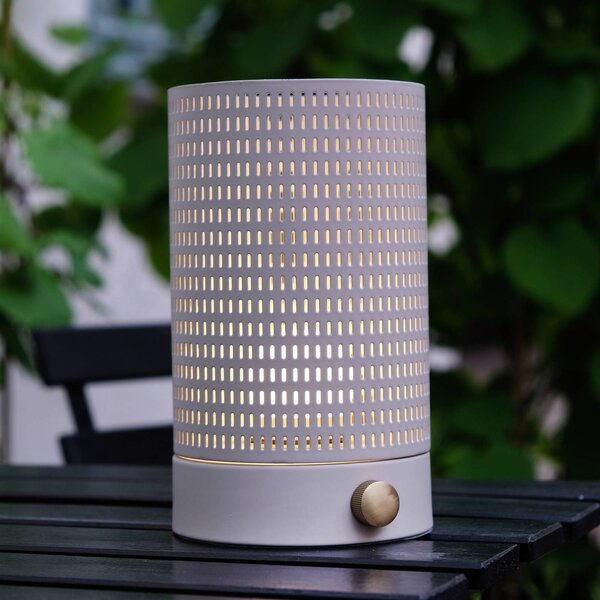 Dyberg Larsen Lampada da tavolo di design Mesh, dimmerabile, Bianco / Opale, Soggiorno / Sala da pranzo, Metallo, Design, Lampada da tavolo