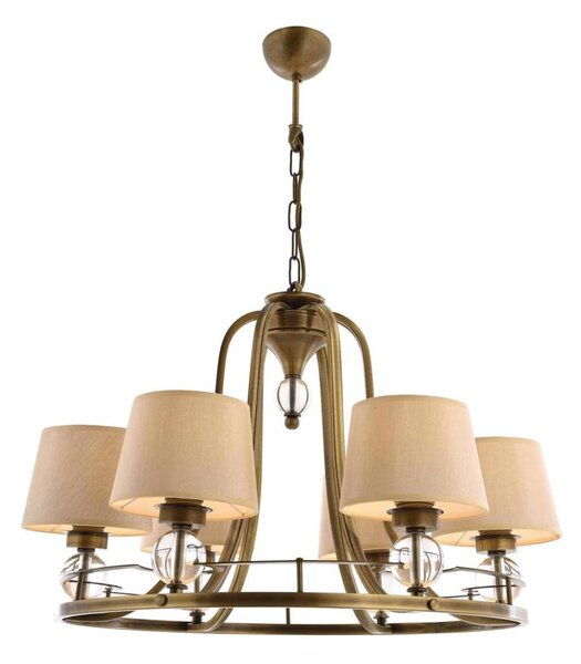 Lampadario a catena NARA 6xE27/40W/230V ottone