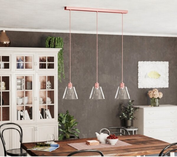 Eglo 43632 - Lampadario su corda COPLEY 3xE27/40W/230V