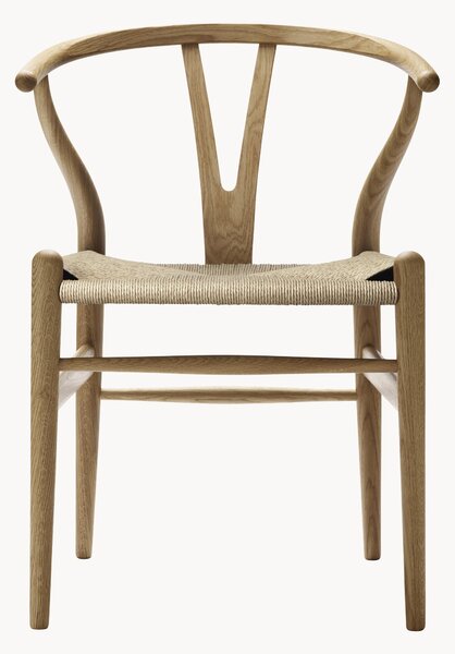 Sedia in legno con seduta intrecciata CH24 Wishbone Chair