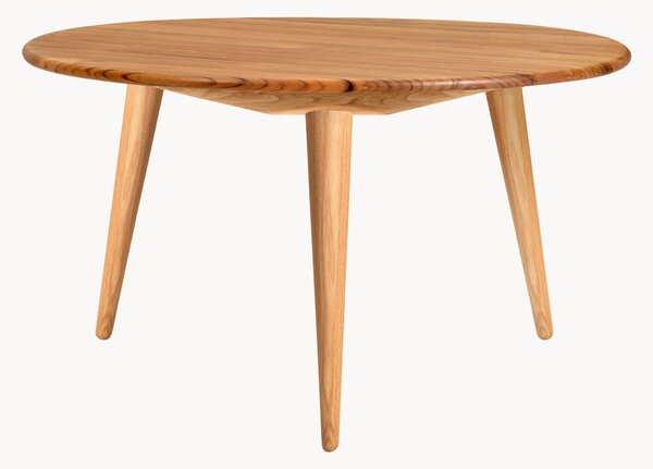 Tavolino da salotto rotondo in legno di quercia e teak CH008