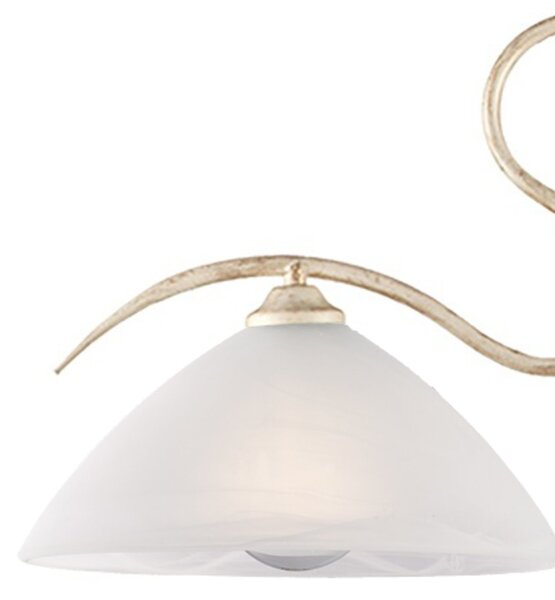 Lampadario Rustico Miranda 2 Luci Avorio e Bianco LuceArt Classic