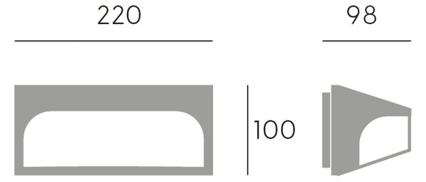 Applique Per Esterno In Alluminio Bianco Led 10 W 700 Lm 3000K Dome