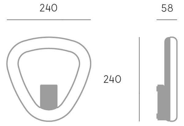 Applique Per Esterni Ed Interni In Alluminio Bianco Led 20W 2000Lm 3000K Daphne