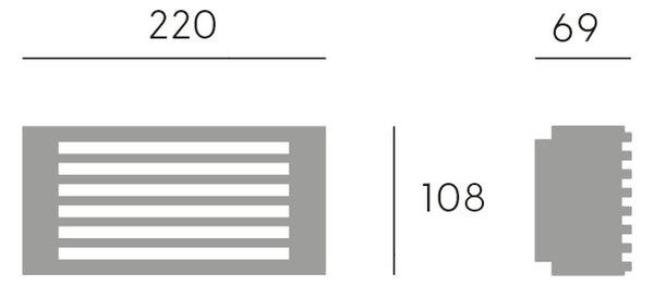 Applique Per Esterni Ed Interni Inalluminio Bianco Led 10 W 700 Lm 3000K Grid