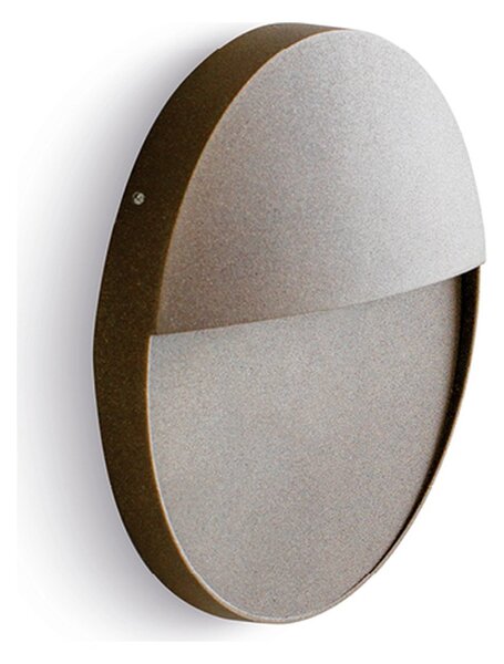 Applique Segnapasso In Alluminio Marrone Led 3W 123 Lm 3000K Piccola Geo Round
