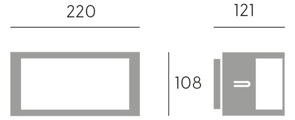 Applique Per Esterni Ed Interni In Alluminio Marrone Led 10 W 700 Lm 3000K Petit