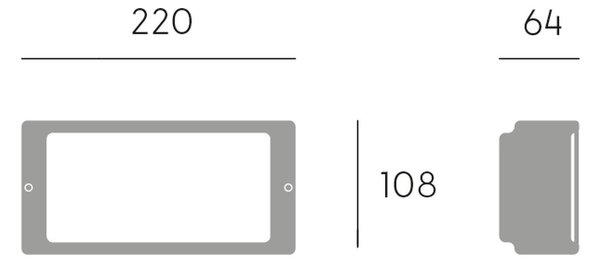 Applique Esterni Interni Alluminio Bianco Led 10 W 700 Lm 3000K Screen