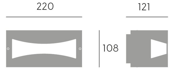 Applique Per Esterni Ed Interni In Alluminio Marrone Led 10 W 700 Lm 3000K Tibet