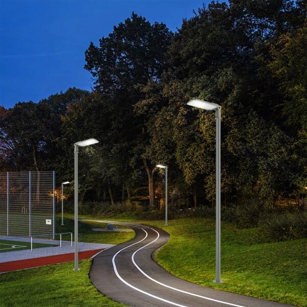 Brilagi-LED Lampada esterna con palo e cavo da 3 m URBANLIGHT LED/200W/230V grigia IP65