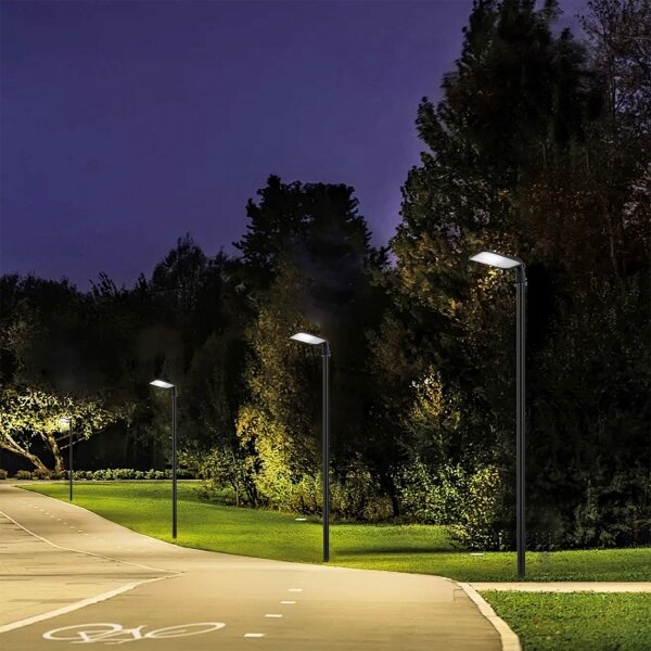 Brilagi-LED Lampione da esterno con snodo. URBANLIGHT LED/100W/230V nero IP65