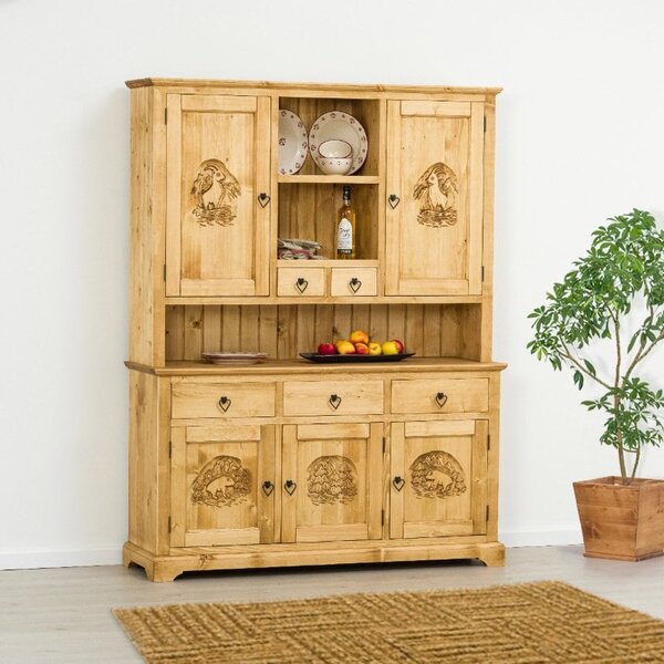 Credenza completa 5 ante e 5 cassetti con intagli fatti a mano - LM-MC021-1