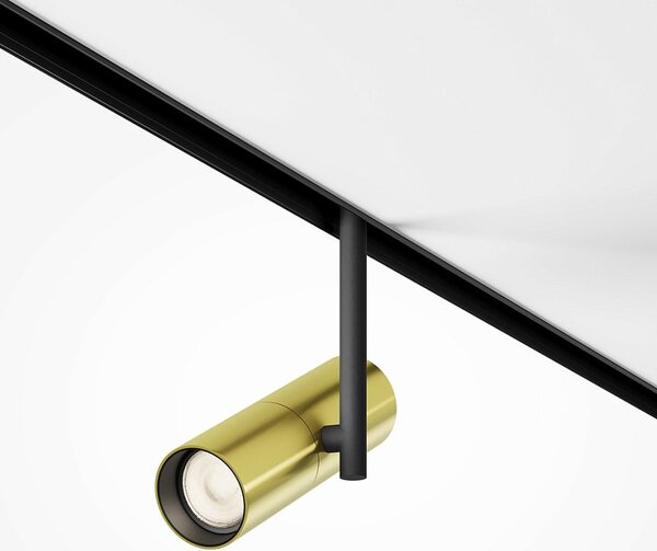 Faretto Binario Singolo Elti 1 Luce 12W 3000K nero e oro