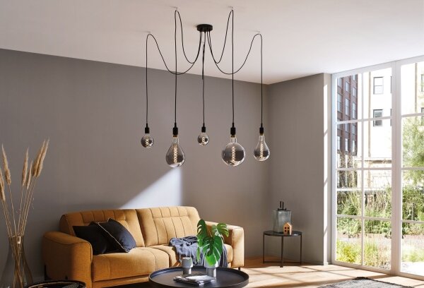 Paulmann 50389 - Lampadario a sospensione con filo NEORDIC 5xE27/20W/230V ragno