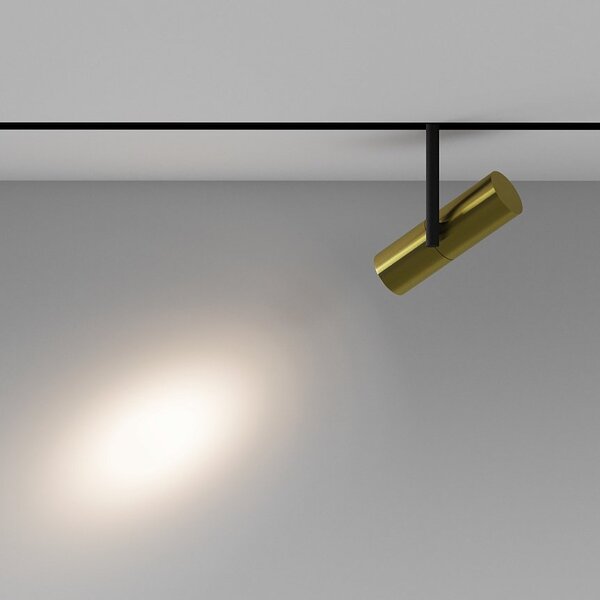 Faretto Binario Singolo Elti 1 Luce 12W 3000K nero e oro