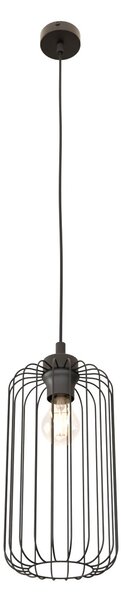 Sospensione Minimal Industrial Donar 1 Luce Nera