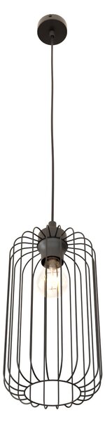 Sospensione Minimal Industrial Donar 1 Luce Nera