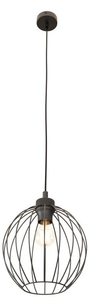 Sospensione Minimal Industrial Euryphaessa 1 Luce Nera