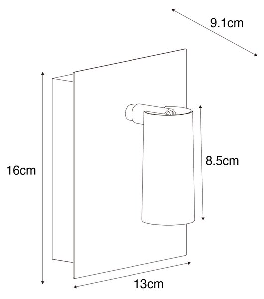 Lampada da parete per esterni moderna bianca con LED IP54 - Simon