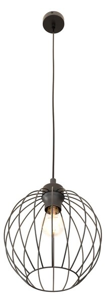 Sospensione Minimal Industrial Euryphaessa 1 Luce Nera