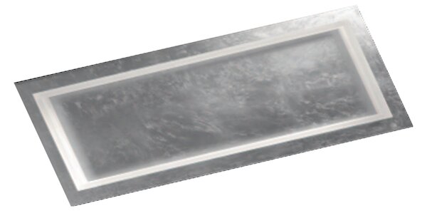 Plafoniera LED Square II 70x35cm con foglia d'argento