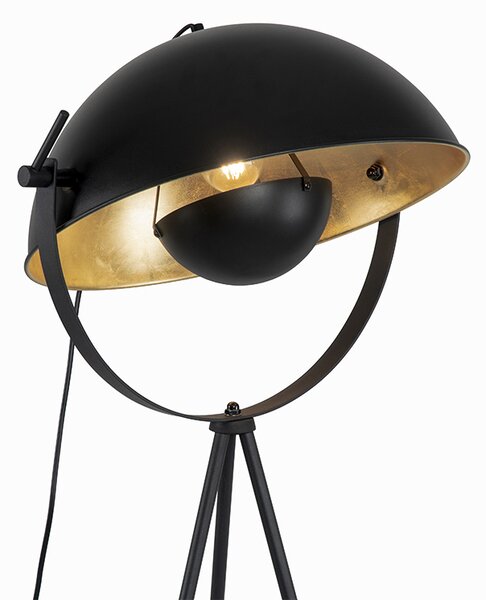 Lampada da terra nera tripode regolabile oro 42 cm - MAGNAX