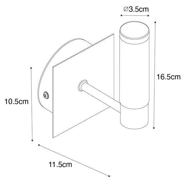 Applique da bagno moderno nero IP44 - Vasca da bagno