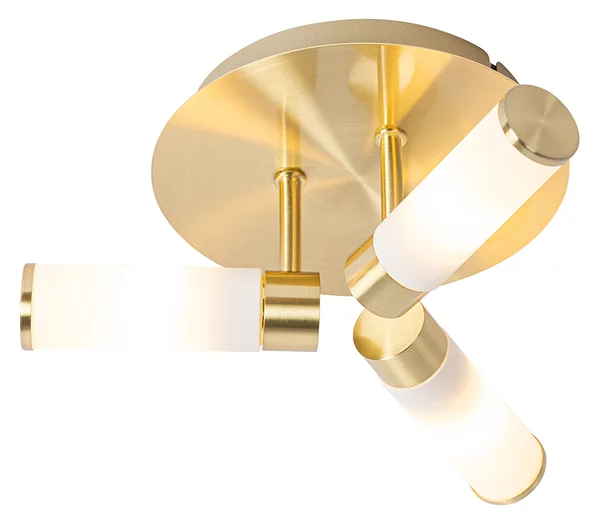 Plafoniera moderna per bagno in ottone 3 luci IP44 - Bath