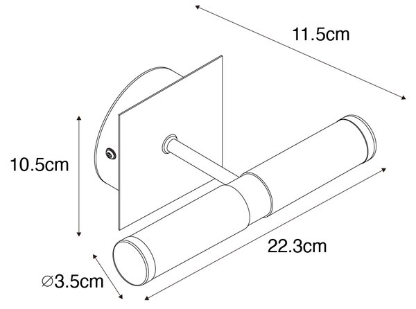 Applique da parete moderna bianca IP44 2 luci - Bath