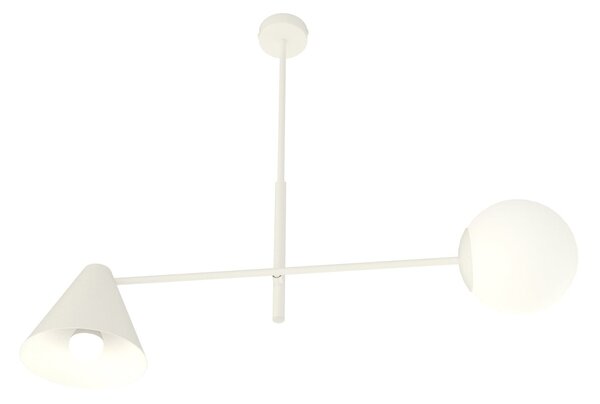 Plafoniera Moderna Industrial Nodens 2 Luci Bianco
