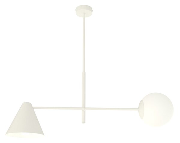 Plafoniera Moderna Industrial Nodens 2 Luci Bianco