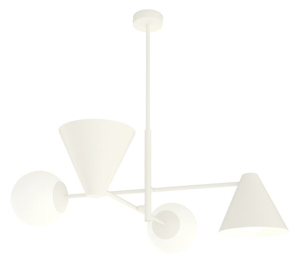 Plafoniera Moderna Industrial Nodens 4 Luci Bianco