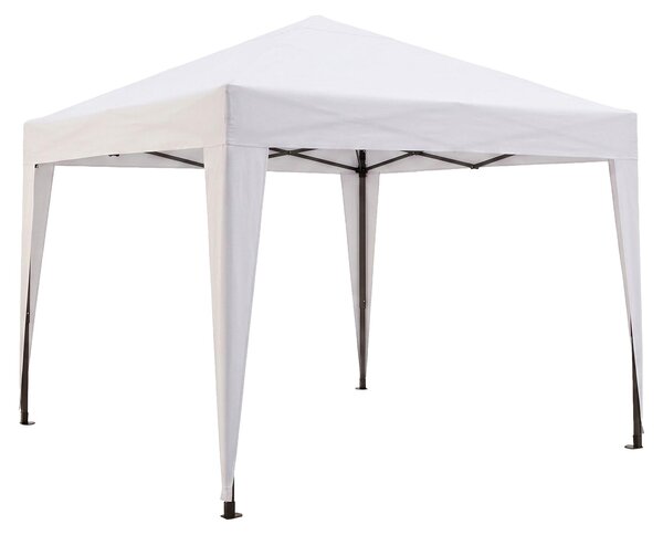 Gazebo richiudibile 3x3 pieghevole a fisarmonica automatico mercato tenda con sacca colore bianco