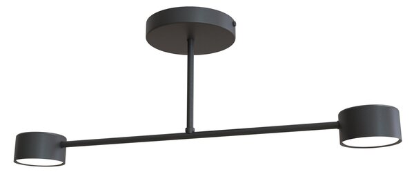Plafoniera Moderna Ninmah 2 Luci Nera