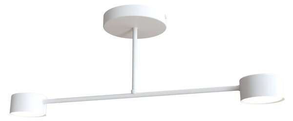 Plafoniera Moderna Ninmah 2 Luci Bianca